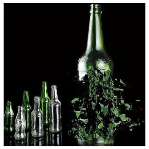 6pcs/lot Self Explosion Bottle -Transparent /Green Beer Bottle (Middle Size) - Magic Trick, Stage Magic,close up,Mentalism