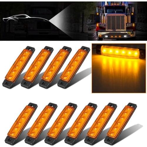6LED Truck Truck Side Light Truck Truck Trailer Side Sign Indicator Vehicle Turning Signal Brake Rear Warning Taillight