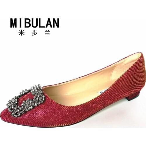 Free shipping female shining silk stain diamond buckle flats, big size womens sexy silk stain diamond buckle party flats, 33-43