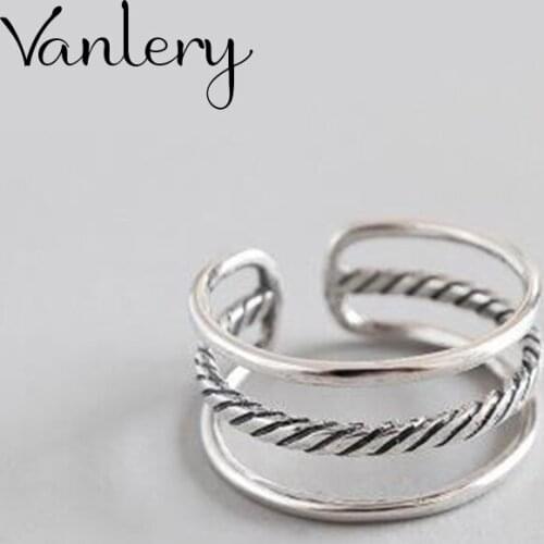 Bohemian Charm Boho Lines Rings For Women Lover Wedding Bridal Valentines Gifts Men Open Retro Antique Rings
