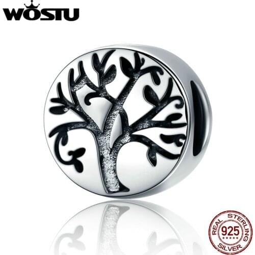 WOSTU Fashion New 100% 925 Sterling Silver Classic Tree of Life Beads fit original WST Charm Bracelets Fine Jewelry CQC430