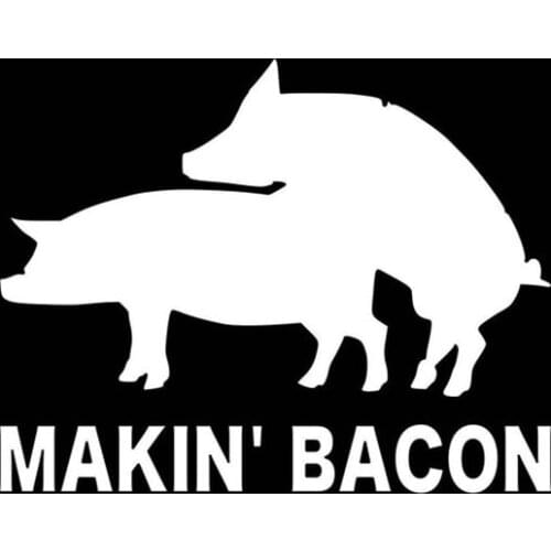 Black/Sliver Making Bacon Car Decal Vinyl Art Pattern Art Car Body Waterproof Truck Rear windshield New S1238