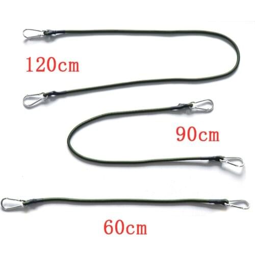 Bungee Cord with Hook Heavy Duty Straps 2 Climbing Hooks Strong Elastic Rope Shock Cord Tie Down 120x0.8cm, 90x0.8cm, 60x0.8cm