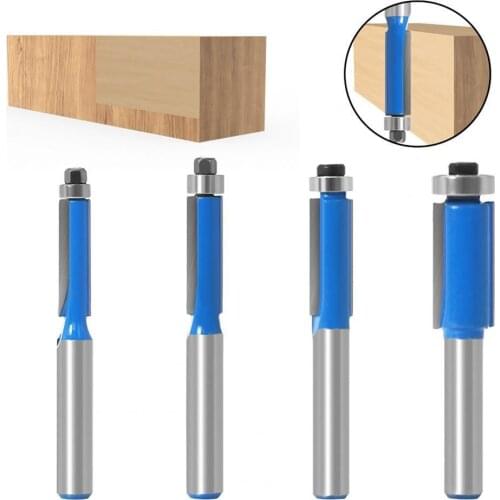Flush Trim Router Top Bearing Durable Heat Resistant Coating Milling Cutter 8mm Shank Flush Trim Router Bit for Particle Board