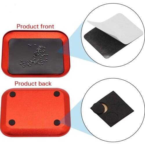 Aluminum Alloy Magnetic Screw Storage Box Small Parts Screw Electronic Component Tray for Mobile Phone Repair Tool