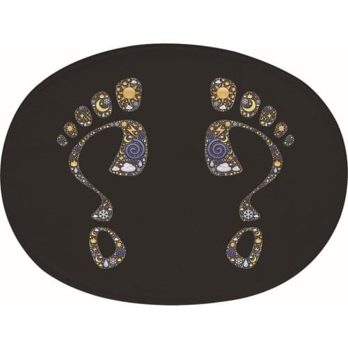 Zeegle Home Door Entrance Mats Funny Doormat Floor Mat Non Slip Outdoor Mat Flannel Carpet Oval Floor Rug Baby Shower Doormat