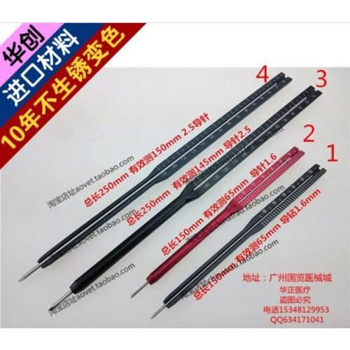 Medical orthopedic instrument Kirschners needle Depth gauge cannulated screw deepth gauge lag deepth ruler measure hole long