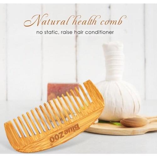 New Natural Bamboo Hair Comb Massage Scalp Anti-static Health Comb Tool Mens Beard Comb Women Hair Styling Tool Hair Care Comb