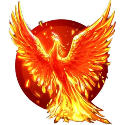 Flame Phoenix Burning Flying Wings Car-Sticker Automobiles Motorcycles Window Bumper Laptop Vinyl Decal Decorative Goods