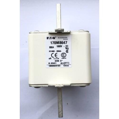 Fuses: 170M8647 800A 1000V / 170M8648 / 170M8649 900A / 170M8650 1000A 1000V aR