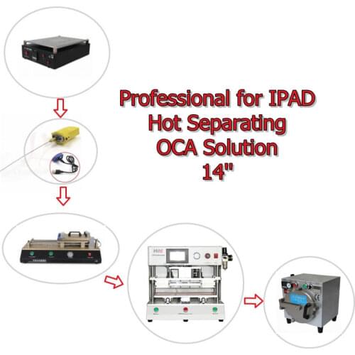 Professional 14" 14 inches hot separating OCA solution for IPAD PADS include Laminator Machine