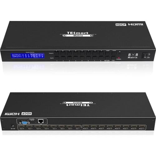 4K HDMI Selector 10.2 Gbps 8X8 Splitter Switch Video Matrix 8 In 8 Out Hdmi Matrix Switcher 8X8