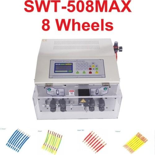 SWT508MAX-8 wheels Peeling Stripping Cutting Machine 800W for Computer automatic wire strip stripping machine 0.3 to 25mm2