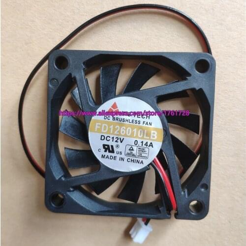 Brand new 6010 6cm large air flow ball bearing fan FD126010LB 12V 0.14A