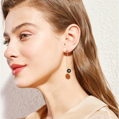 Long Tassel Round Shape Drop Earrings for Women Gift Bijoux Korean Jewelry OL Gold Color Pendientes boucle d'oreille Free Ship