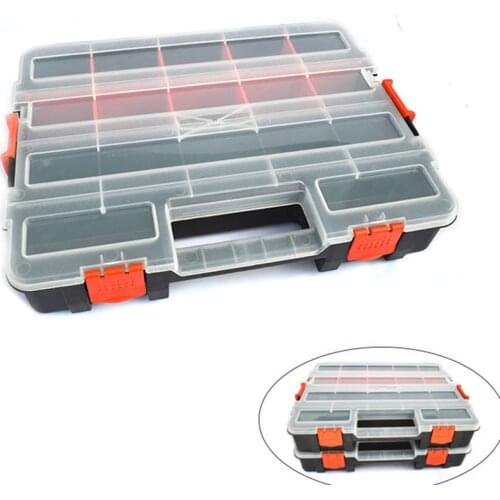 Plastic Portable Parts Box Can Overlap Screw Electronic Component Storage Box Classification Household Suitcase Tool Box