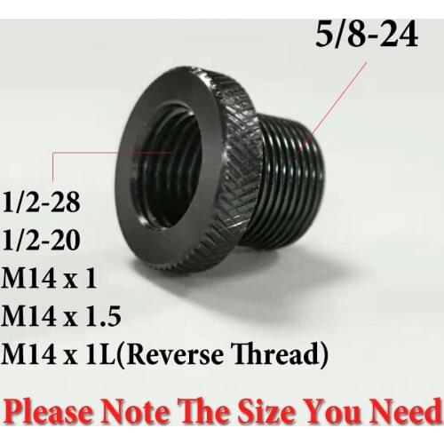 1pcs 5/8-24 to 1/2-20 M14x1 M14x1.5 for Barrel Thread Adapter Fuel Filter Tube Thread Adapter Suitable For NAPA Fuel Filter