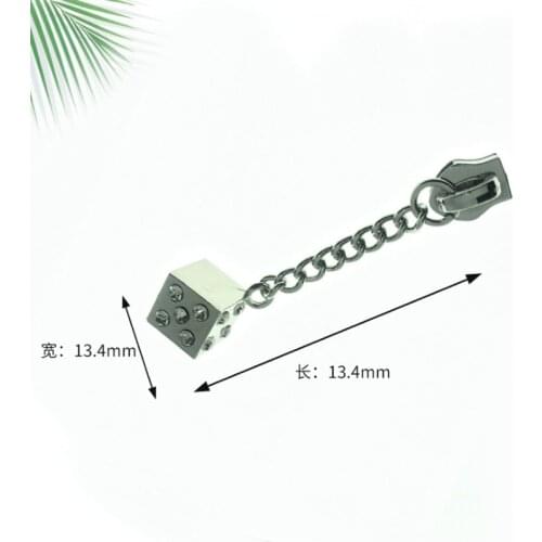 10 Pieces Hardware Luggage Accessories Plug Pull Tab Head Nylon Zinc Alloy Puller Head Handbag Clothing Zipper Slider