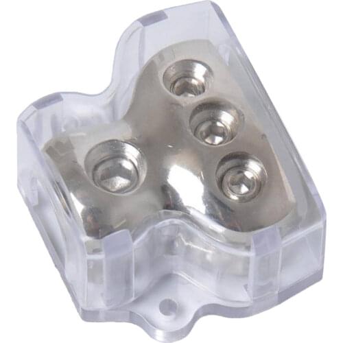 3-Way Car Audio Stereo Amp Power/Ground Cable Splitter Distribution Block