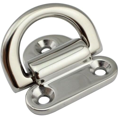 316 marine grade stainless steel mirror polish boat pad eye folding rope cleat
