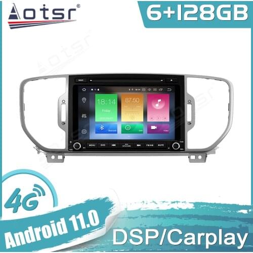 6+128GB Android 11 For KIA SPORTAGE 2016 Car GPS Navigation Auto Stereo Multimedia Radio Video Player Carplay Tape Headunit