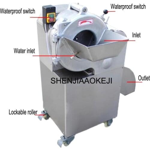 800-1000kg/h stainless steel multifunctional vegetable cutter vegetable spiral slicer CHD-100 Dicing machine 750w 220V 1PC