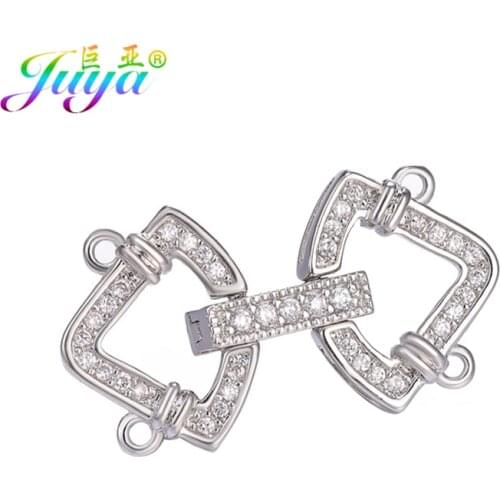 Juya Hand made Baroque Pearls Jewelry Accessories Supplies Gold Silver Color Connector Fastener Clasps For Beads Jewelry Making