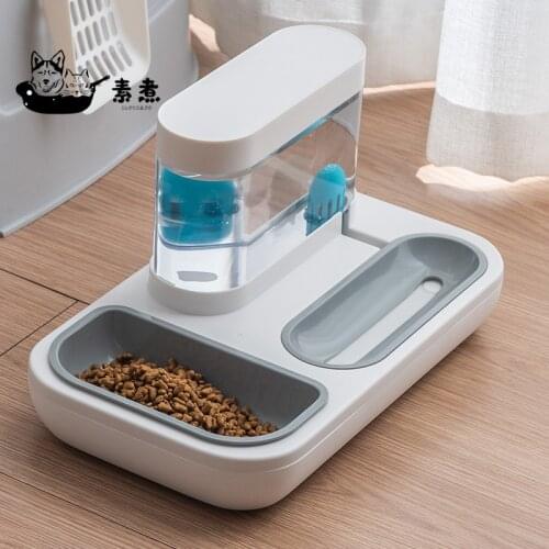 Automatic Pet Cat Bowl Dogs Food Water Feeder Bowls Transparent Drinking Fountain 1.5L Capacity Puppy Feeding Waterer Supplies