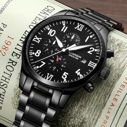 Automatic Mechanical Military Men Watch Fashion Top Brand Sports Watches Luminous Black Steel Clock Relogio Masculino 2019