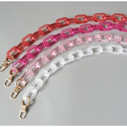 45/86cm Jelly Color Bag Chain Resin Acrylic Chain Shoulder Strap for Bags Replacement Handbag Belt Handles Bag Parts Accessories
