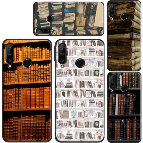 Library Book TPU Case For Huawei P30 P10 P40 P20 Lite Mate 20 10 30 Pro P Smart 2019 Z Cover
