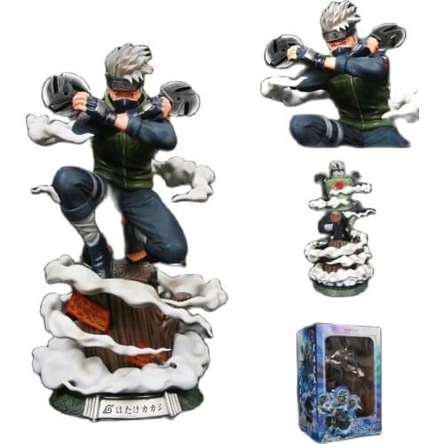 29cm Anime Figure Six generations of Kakashi Hagi Kakashi Action Figure Darts Kakashi Scene Statue Antisress Model Figure Toy