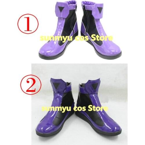 Kamen Rider Genm Action Gamer Level 2 purple Boots Shoes Cosplay Custom Size Halloween