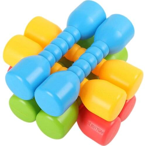 2PCS Children Dumbell Plastic Fitness Equipment Kids Training Performance Outdoor Dancing Tool Workout Exercise Colorful Toy