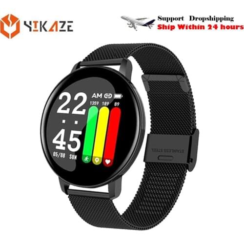 W8 Smart Watch Round Women Waterproof Smartwatch Men Women Fitness Tracker Blood Pressure Monitor for Android IOS Smart Clock