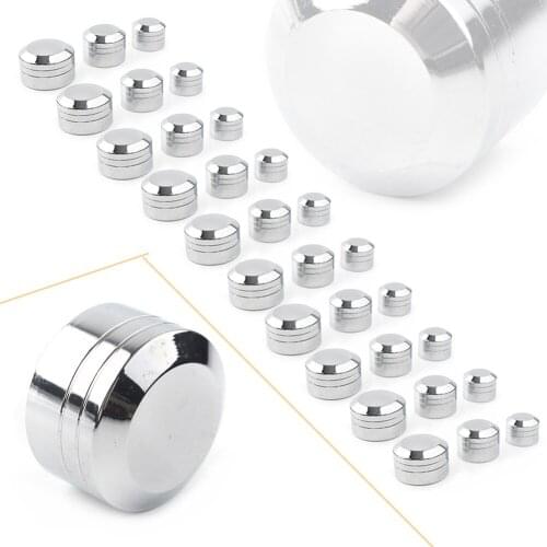 10Pcs/Set 9mm 11.5mm 13mm Chrome Aluminum Inner Schrauben Motorcycle Bolts Topper Cap Cover For Harley Davidson Models Universal