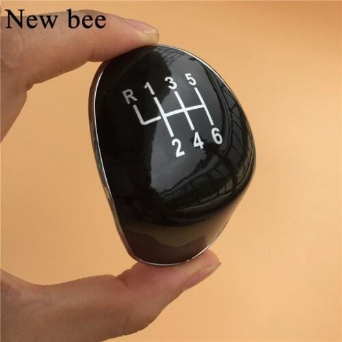 Newbee High Qualtiy 6 Speed Gear Shift Knob Cap Black Knob Cover Insert for Ford Fiesta Focus C-max B-max S-max Galaxy Kuga