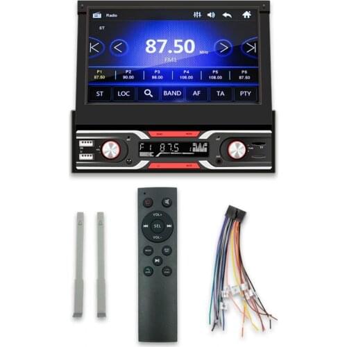 50% Hot Sell 9603 7inch Auto MP5 Player Retractable Screen Bluetooth Radio FM AM RDS Multi-media Player for Vehicles
