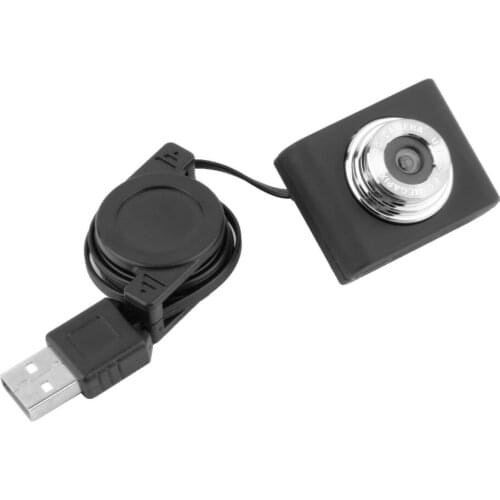 Mini USB 2.0 Retractable Clip Web Camera For Computer Laptop 5 Megapixels USB Retractable Cable Webcam