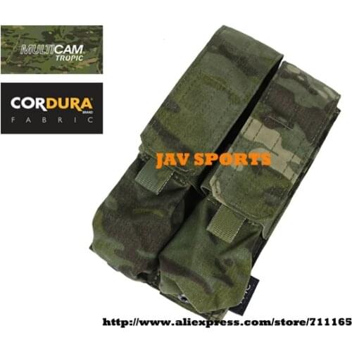 TMC MP7A1 Double Magazine Pouch MOLLE Multicam Tropic MP7 Magazine Pouches Fit 4 Mags(SKU050388)