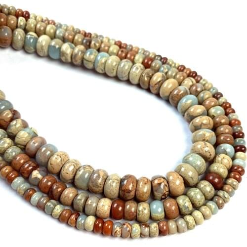 Natural Abacus ShouShan Stone Bead Shape for Jewelry Making DIY Necklace Bracelet Accessories Gift