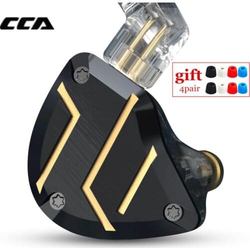 NEW CCA C10 PRO 1DD 4BA Hybrid In Ear Earphones Metal HIFI Monitor Headsets Noise Sports Running Replaceable Cable C12 T3 ZSX V9