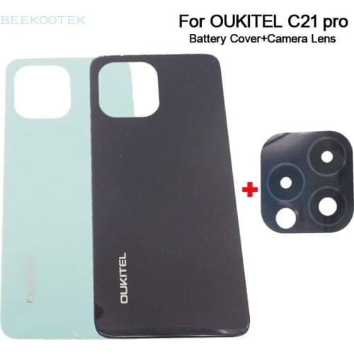 New Original Battery Cover Back Case Phone Cover +Rear Camera Lens Repair Replacement Accessories For Oukitel C21 pro Smartphone