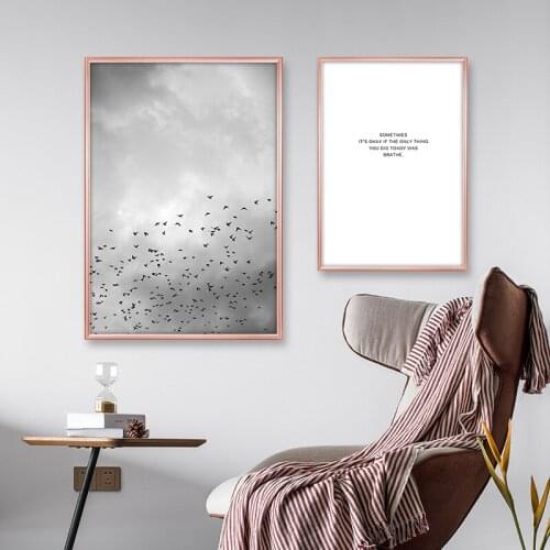 Cloud Sky Motivational Quote Poster Wall Art Canvas Painting Nordic Posters And Prints Wall Pictures For Living Room Abstract