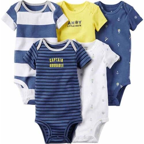 New born baby clothes newborn boy girl stripe rompers set 2020 summer costume short sleeve romper toddler infant clothing cotton