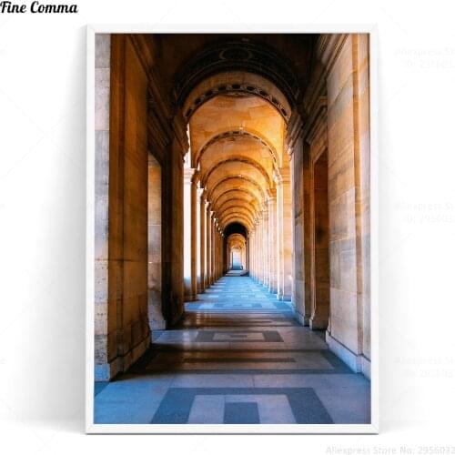Posters and Prints Long Corridor Poster Scandinavian Decor Nordic Art Poster Wall Picture for Living Room Wall Art Canvas Print