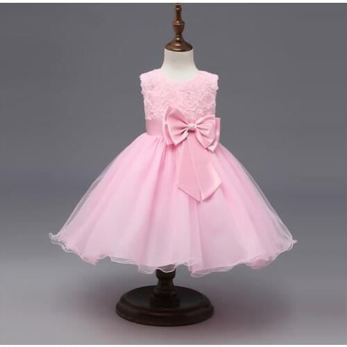 Baby Girl Dress Newborn Baptism Christening Toddler Girls 1st Birthday Party Dress Infant Floral Bowknot Anniversaire Princesse