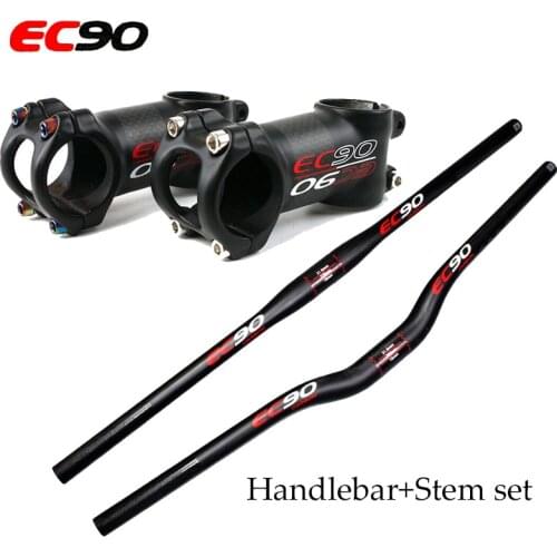 Bike Flat Handlebar 31.8mm Ultralight stem Road Bicycle HandleBar 6/17degrees MTB stems 660-760mm Carbon Handlebars Parts set