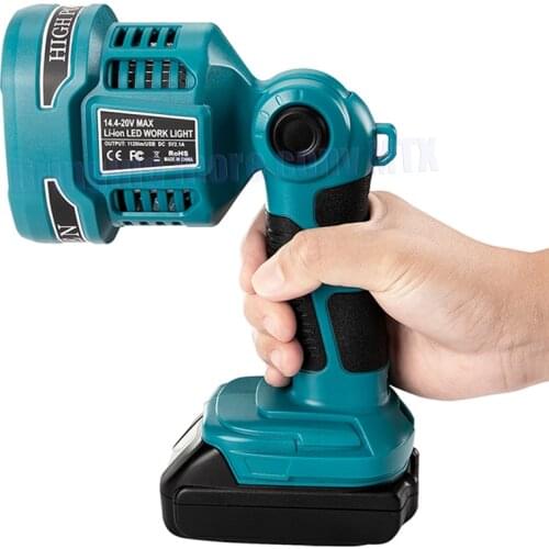 For Makita (NO Battery,NO Charger)Pistol/Portable 12W LED Lamp Flashlight work with 14.4V 18V li-ion Battery,Emergency Lighting