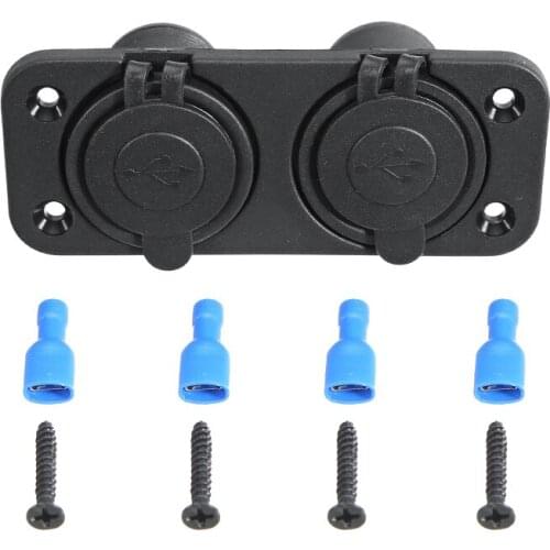 Dustproof 12V 2.1A 4 USB Socket Charger Car Styling USB Car Charger Adapter Socket Panel for Boat Caravan Motorhome